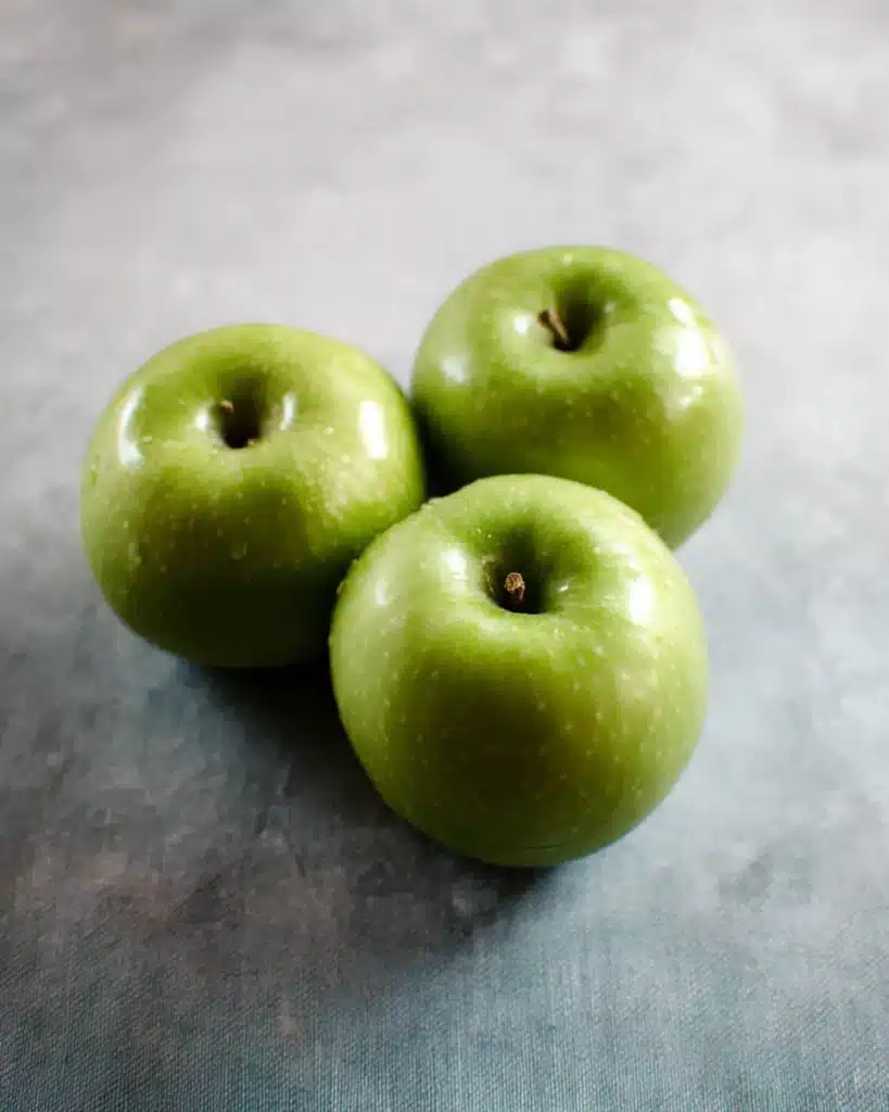Fresh Granny Smith apples for Apple Cheesecake Bars recipe