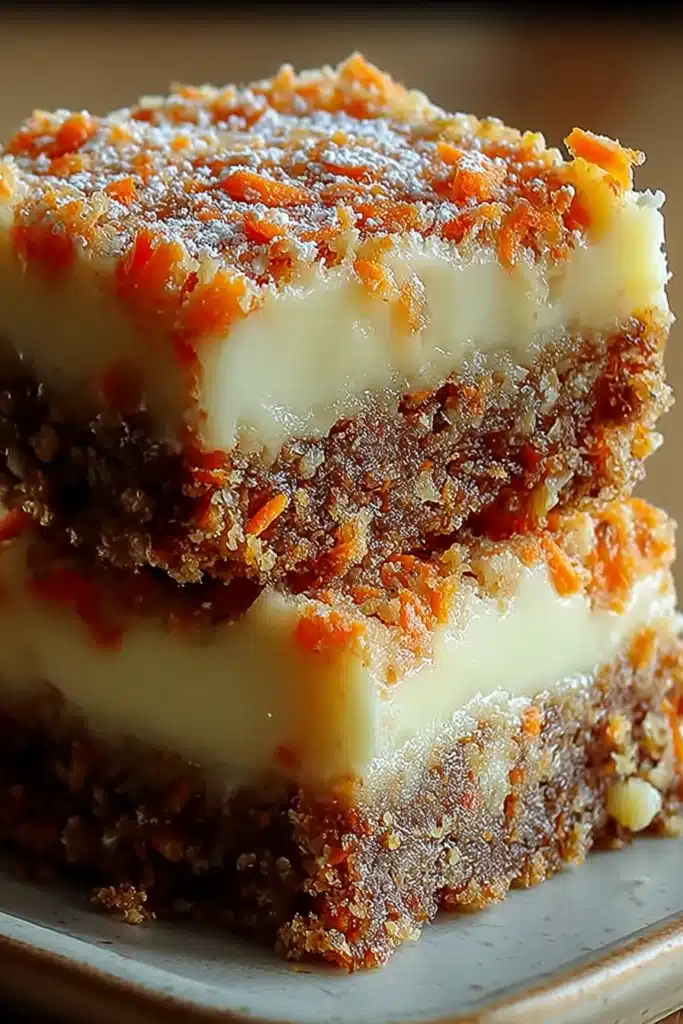 Carrot Cake Cream Cheese Bars Recipe Easy and Irresistible Treat 1 Carrot cake cream cheese bars with creamy filling and moist texture