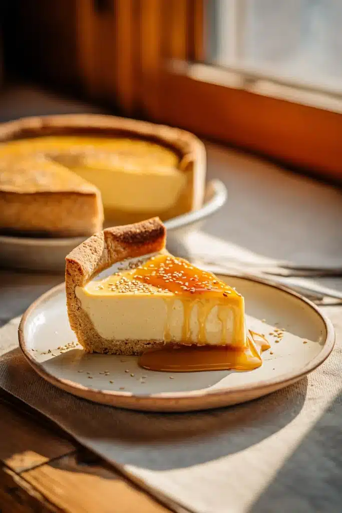Golden Greek Honey Pie ingredients with flour, honey, eggs, and phyllo dough
