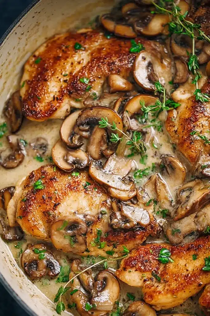 Slow Cooker Chicken Marsala Recipe That’s Creamy and Easy 1 Creamy slow cooker chicken marsala with mushrooms in rich sauce
