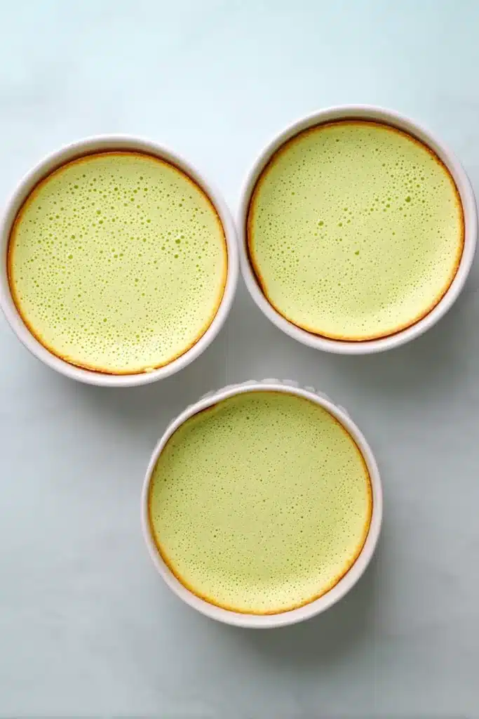 Key Lime Cake 2 Mini lime cake desserts in ramekins with soft texture
