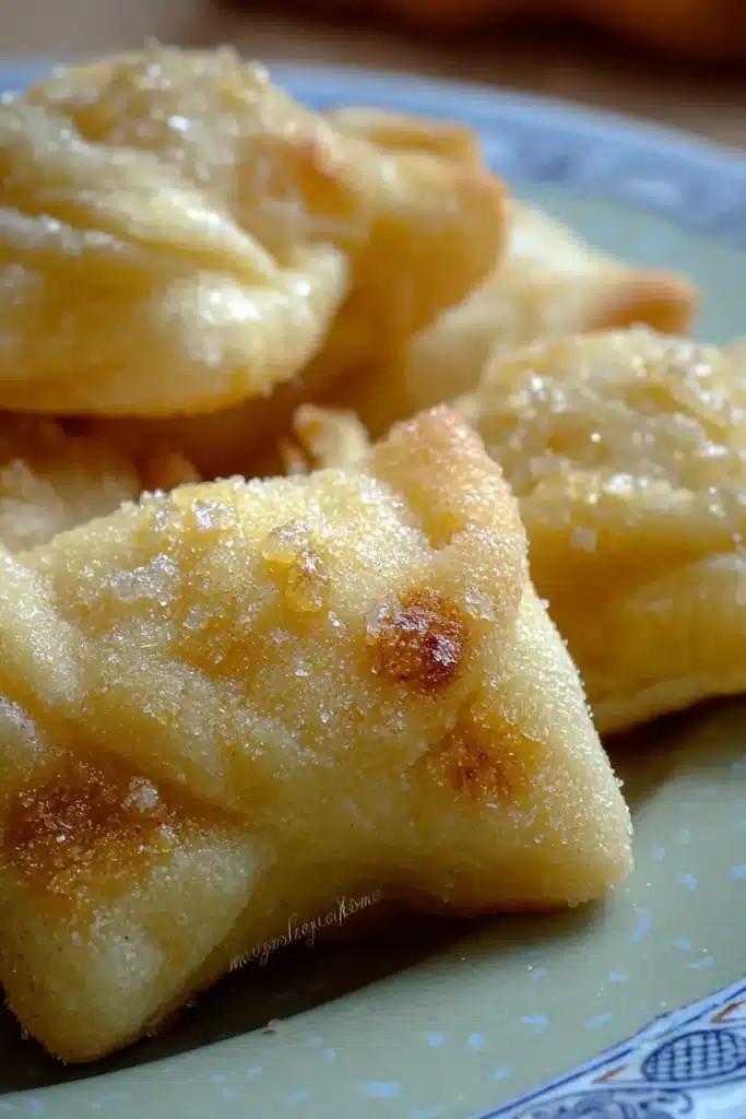 Apricot Pillow Cookies 1 Apricot Pillow Cookies with buttery pastry and sparkling sugar topping