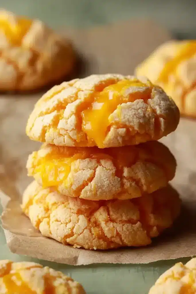 Mango Cookies 2 Soft and chewy Mango Cookies with juicy mango filling and cracked tops