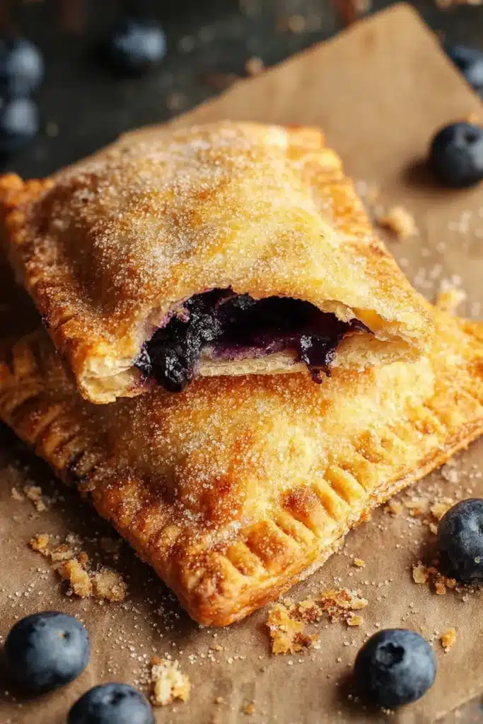 Gluten Free Pop Tarts 1 Gluten free blueberry pop tarts with flaky crust and sparkling sugar topping