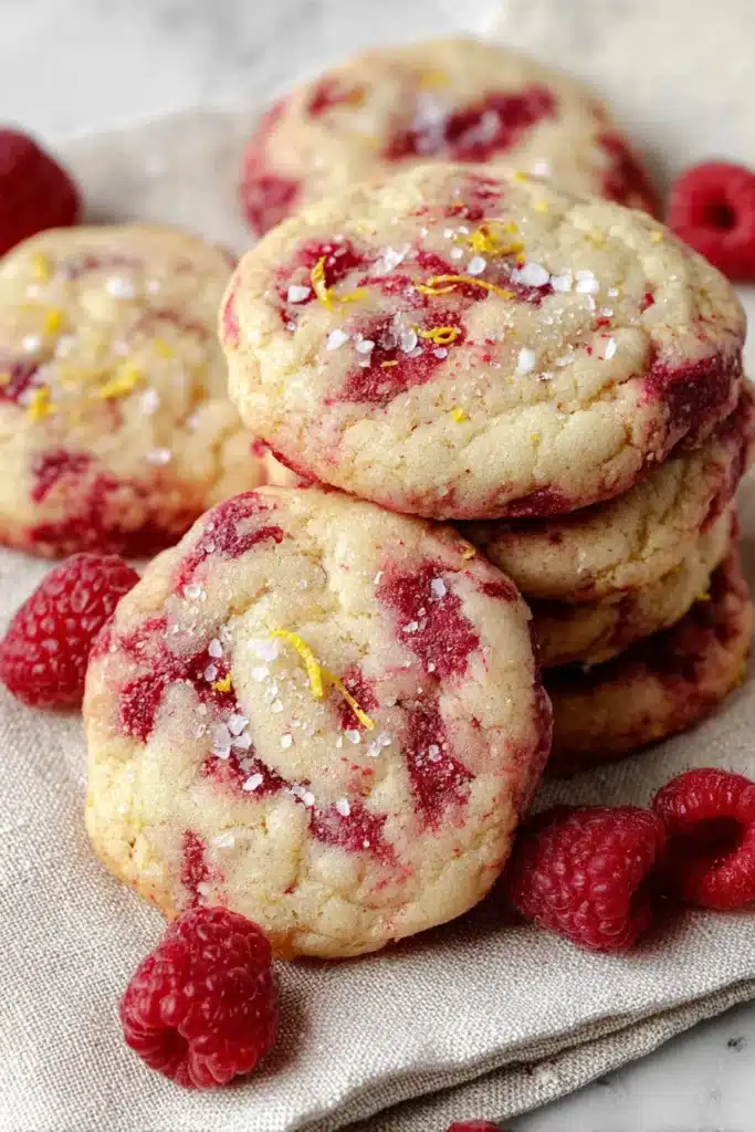 Lemon Raspberry Cookies 1 Lemon Raspberry Cookies dough in a glass bowl before adding raspberries